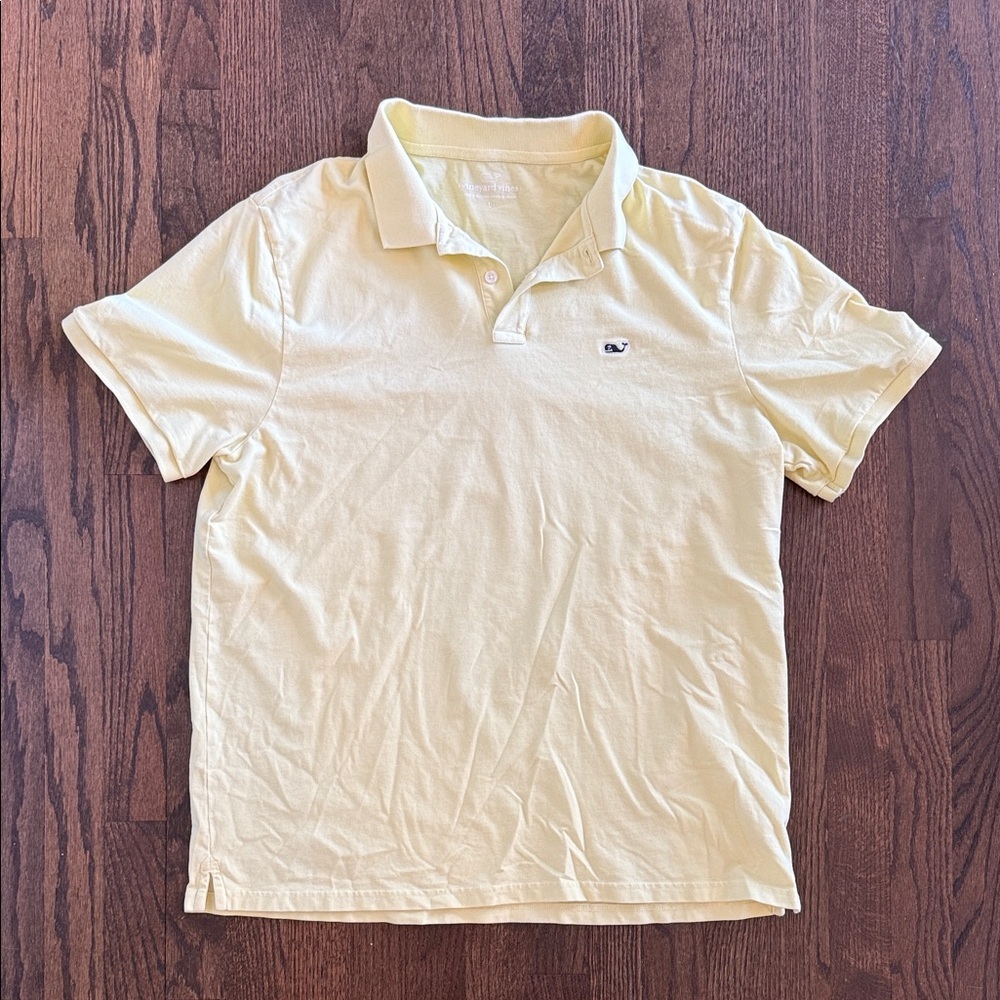 Vineyard Vines Men's Yellow Polo Shirt